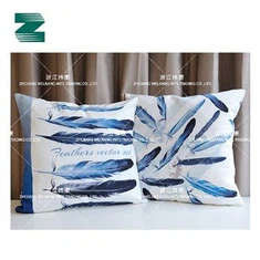 Poliészter Slub szövet digitális nyomtatott négyzet alakú párnával