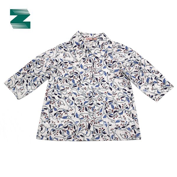 Pamut szőtt hosszú ujjú, nyomtatott felső lányoknak