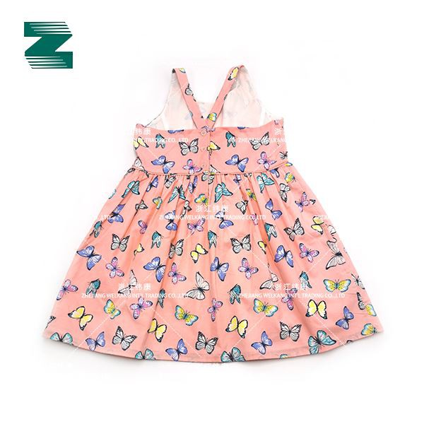 Dress For Kids In Print Woven Fabric
