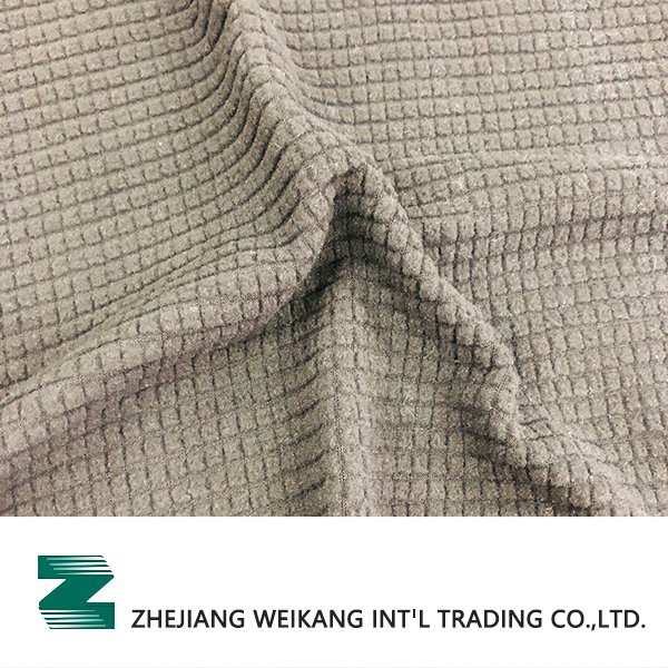 Polispandex jacquard szálcsiszolt rács gyapjú